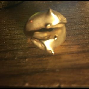 Solid gold panther ring